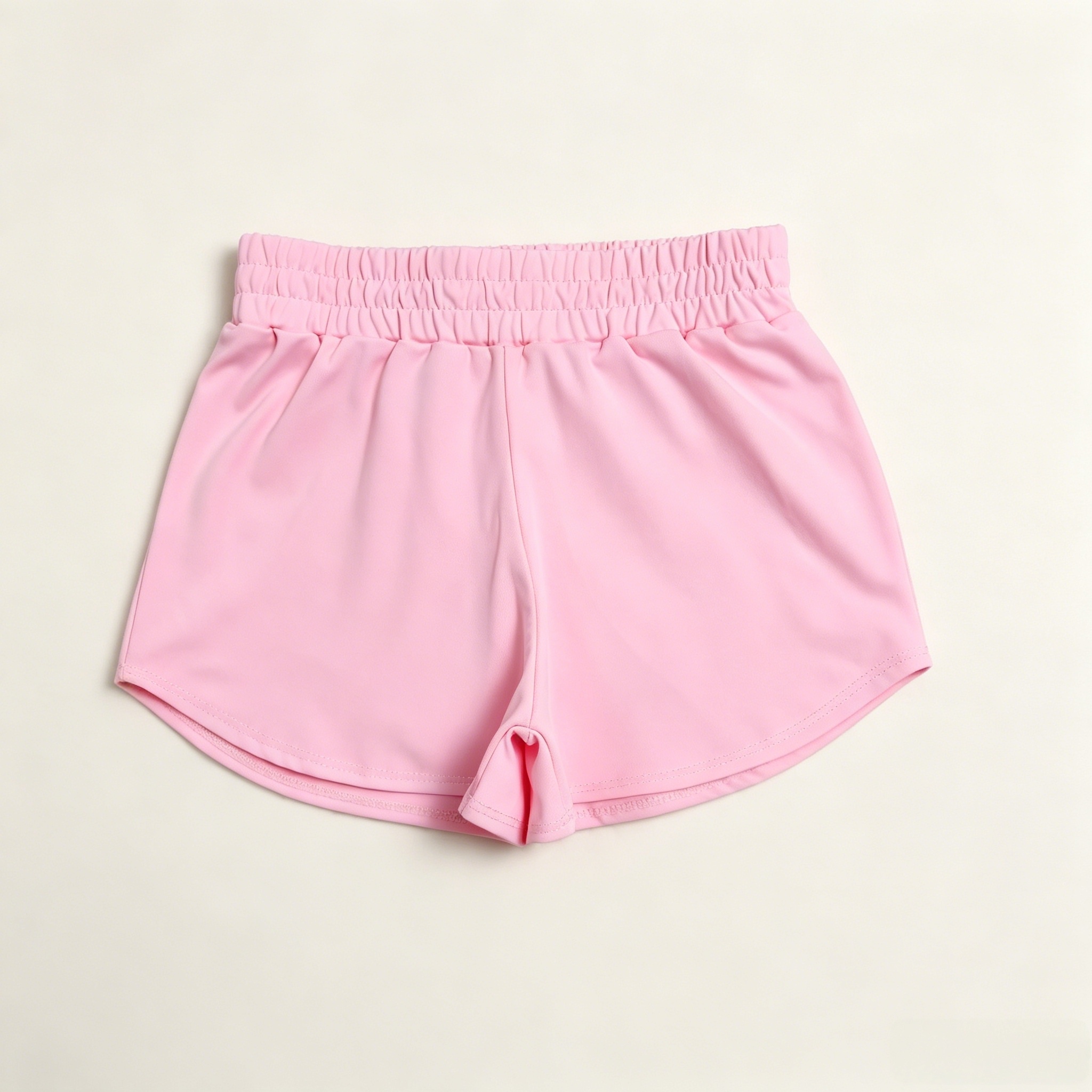 SS0897 Light pink solid Print girl summer athletic yoga shorts