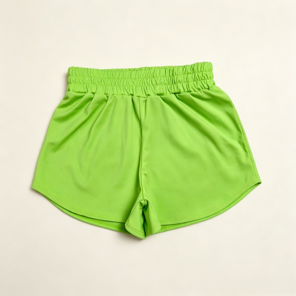 SS0903  Light green solid Print girl summer athletic yoga shorts