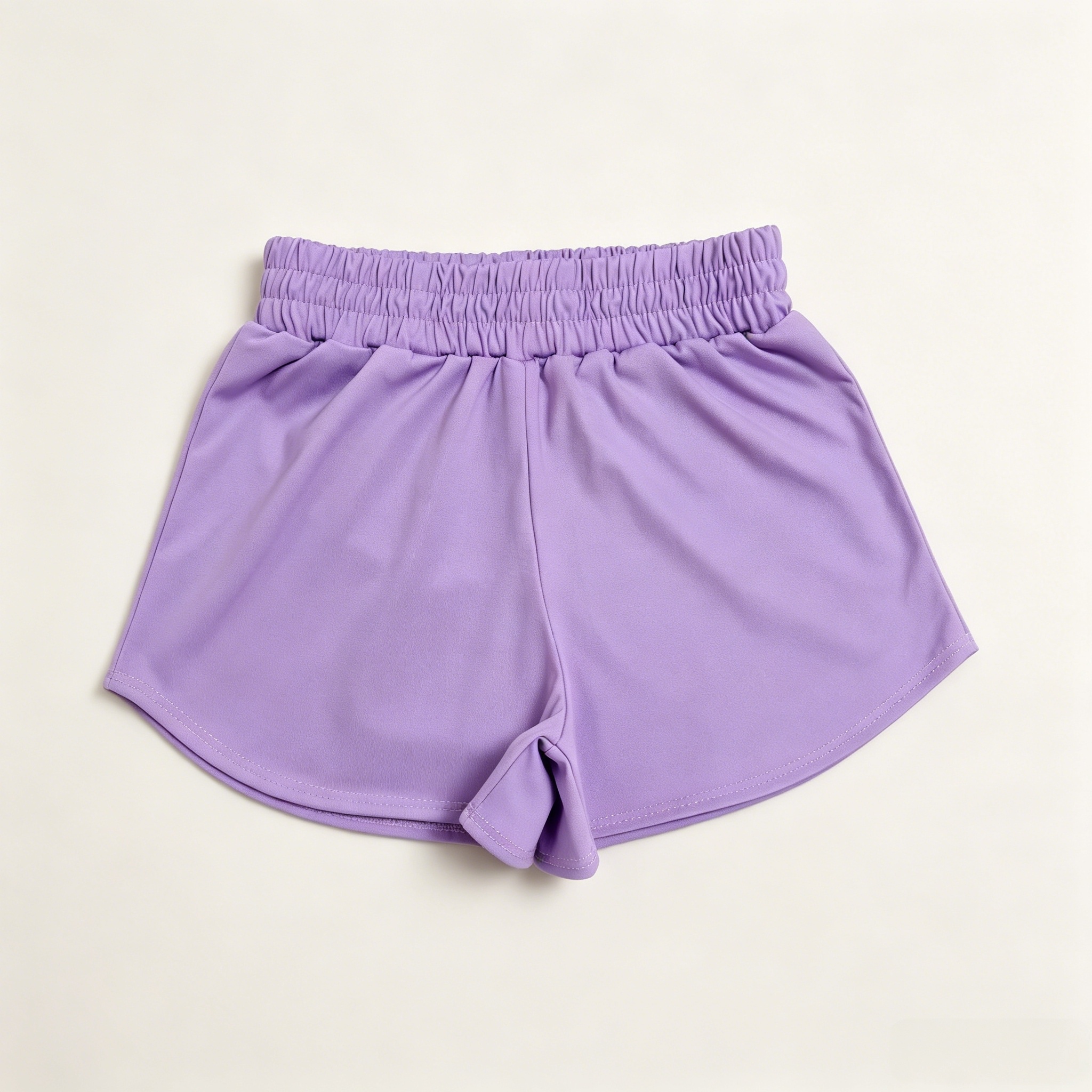 SS0905 Light PURPLE solid Print girl summer athletic yoga shorts