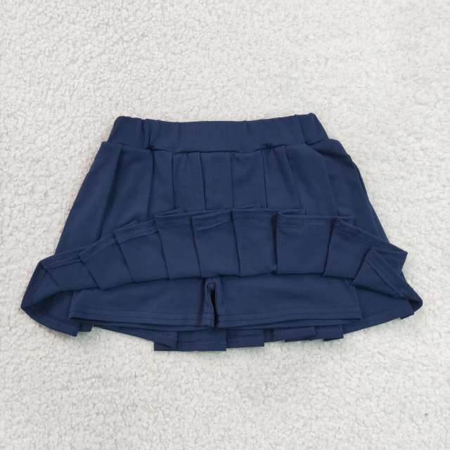 GLK0108 RTS Navy solid kids skirt dress