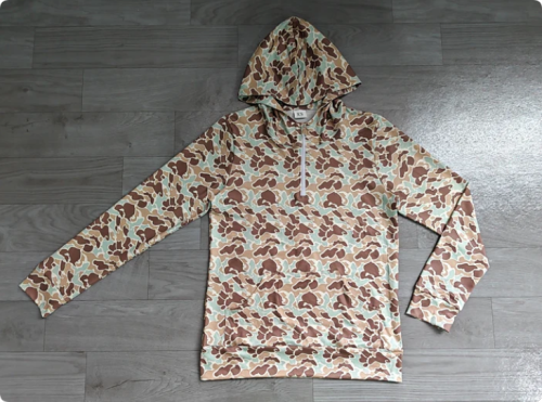 Adult Men Southern Camo Zip Pocket Hoodies Top Preorder