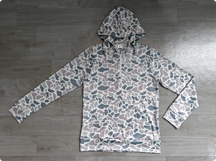 Adult Men Southern Camo Zip Pocket Hoodies Top Preorder