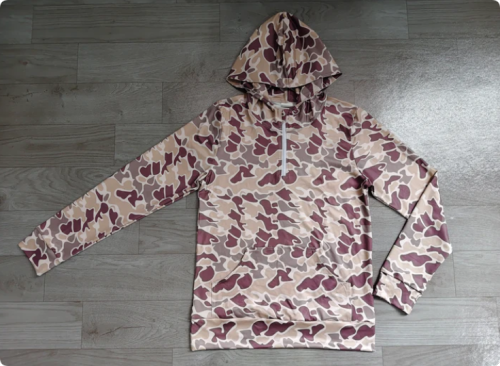 Adult Men Southern Camo Zip Pocket Hoodies Top Preorder