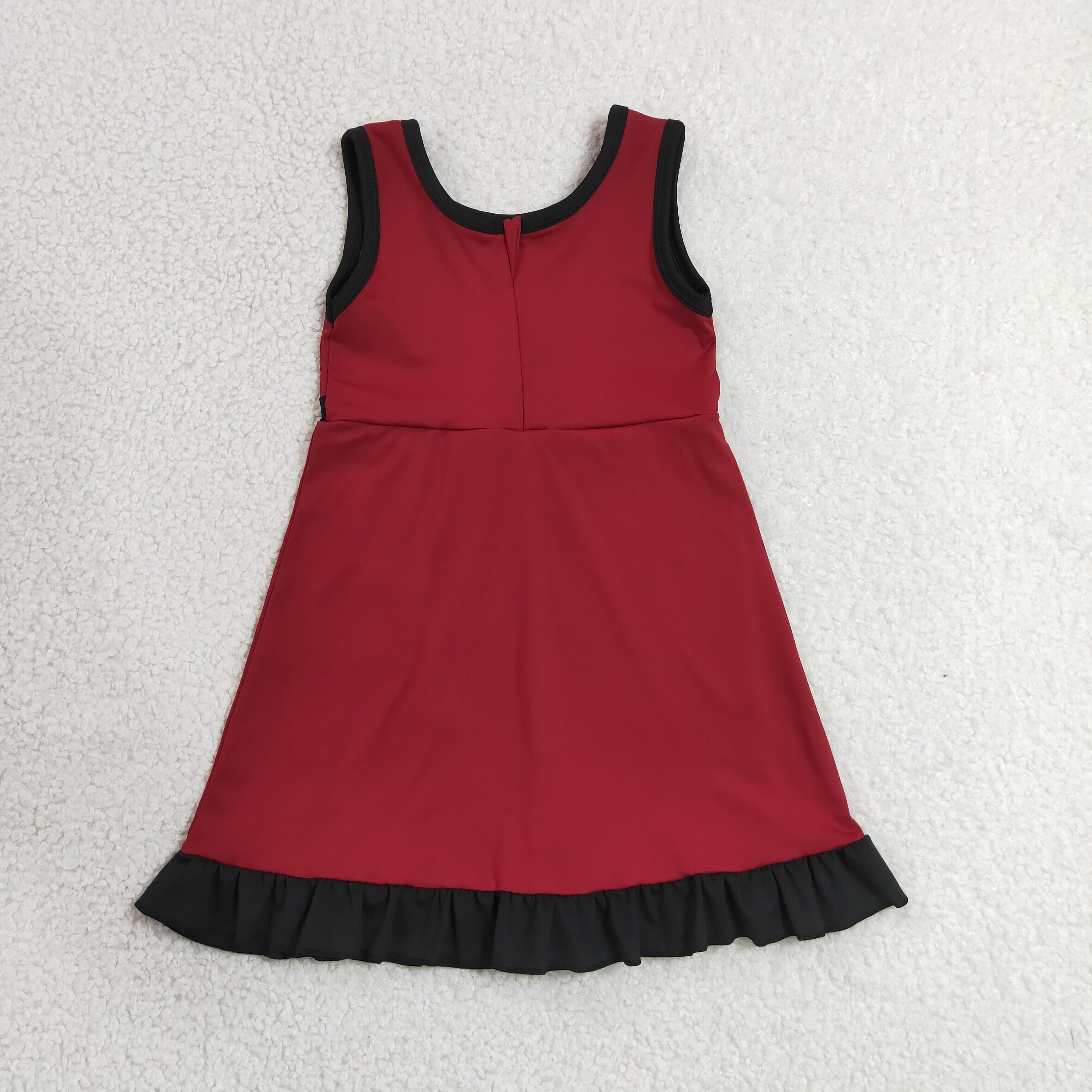 GSD4135 RTS Red black trim print active girl yoga skirt dress