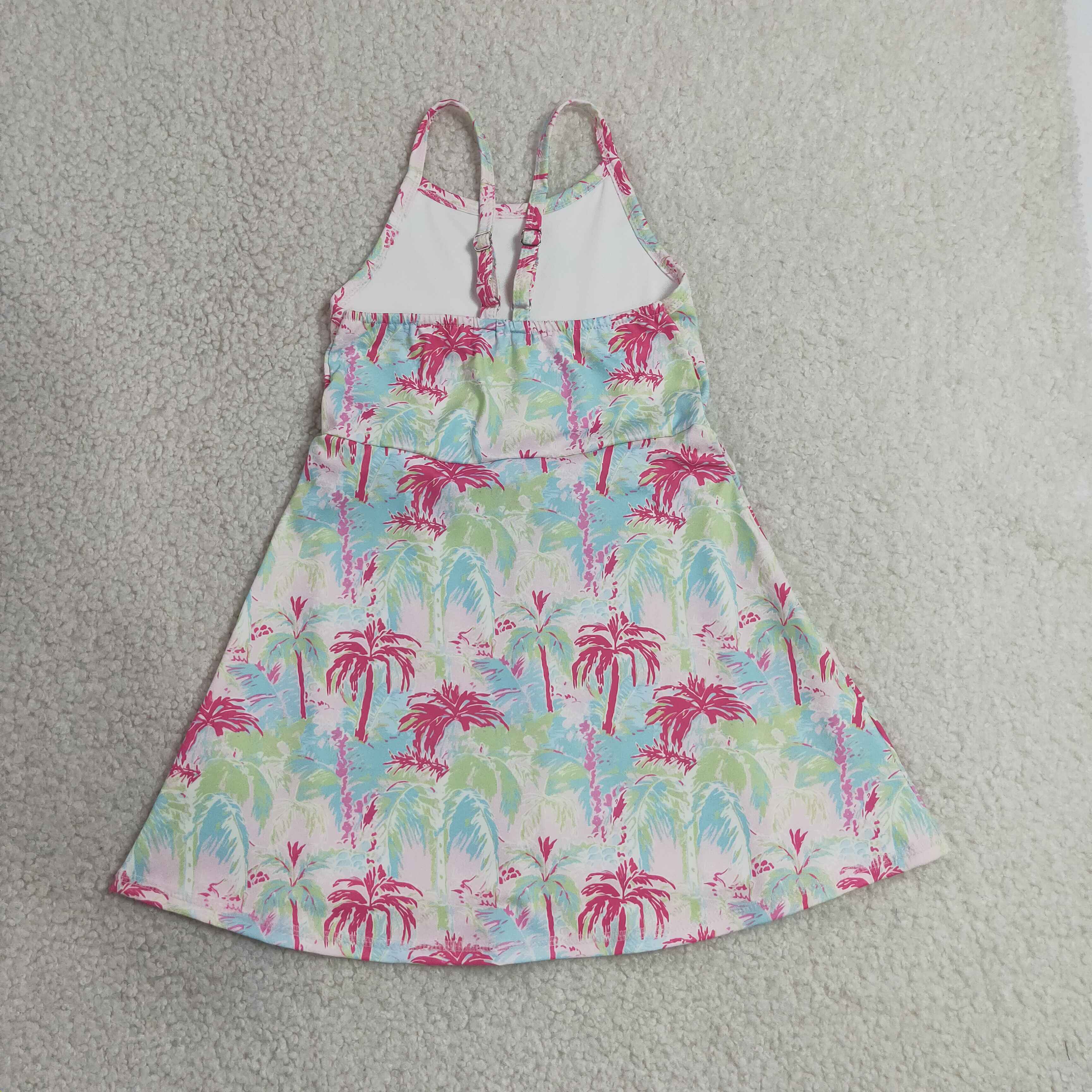 GSD3708 RTS coconut trees active girl yoga dress