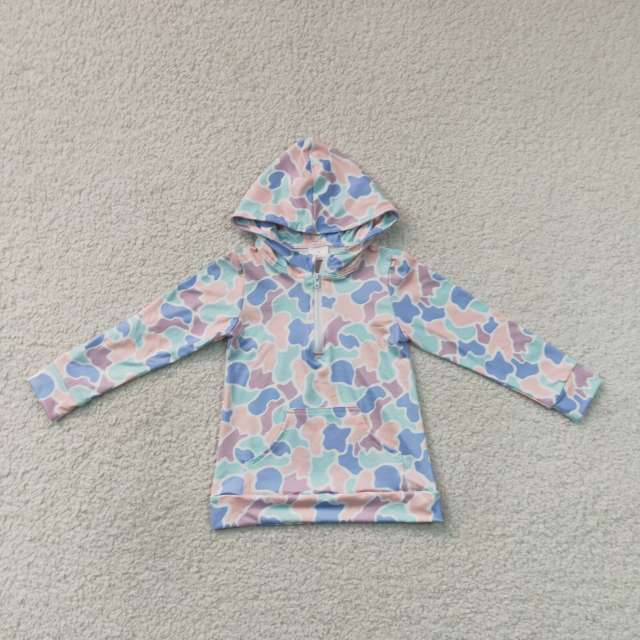 RTS BT1855 blue purple camo long sleeve boy pullover