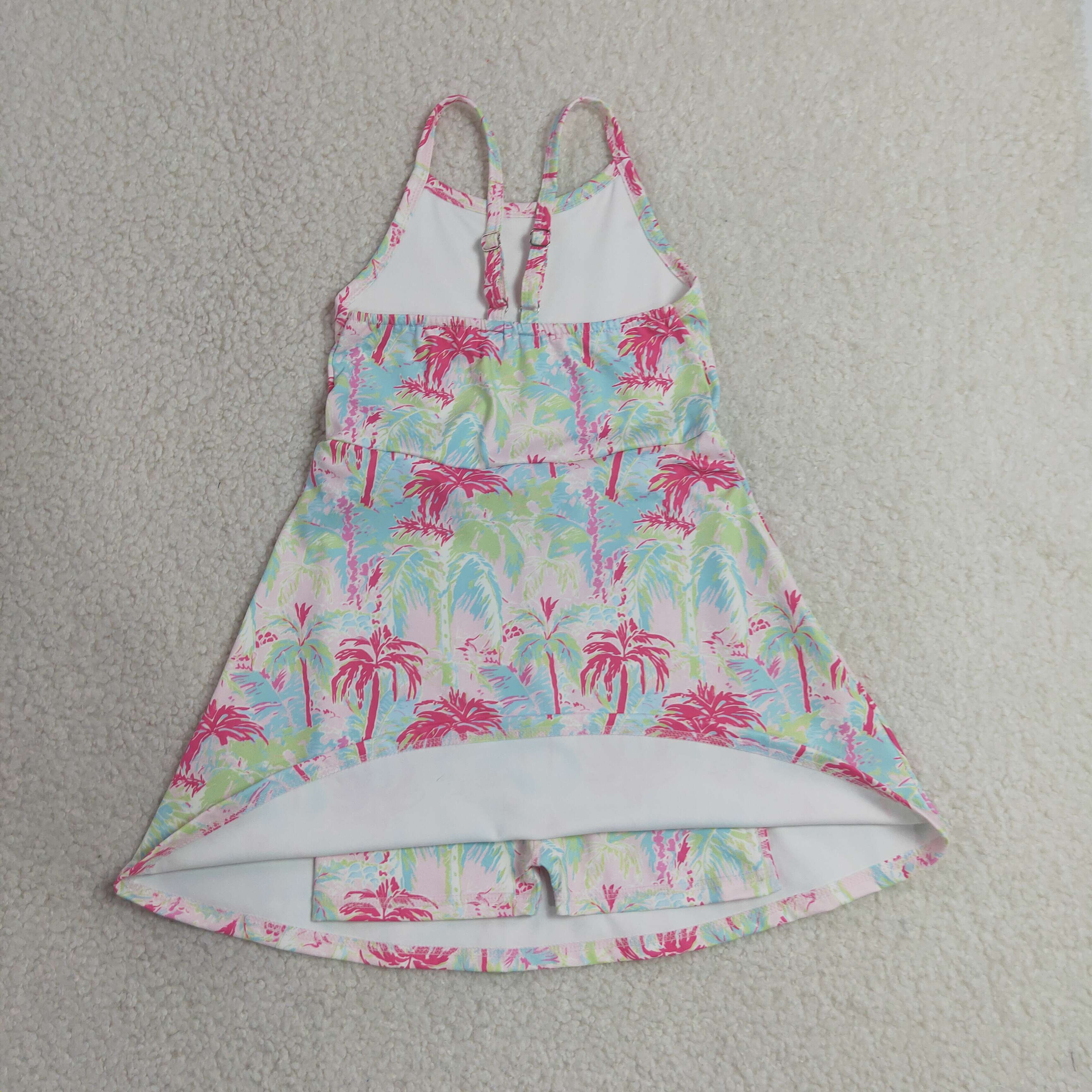 GSD3708 RTS coconut trees active girl yoga dress