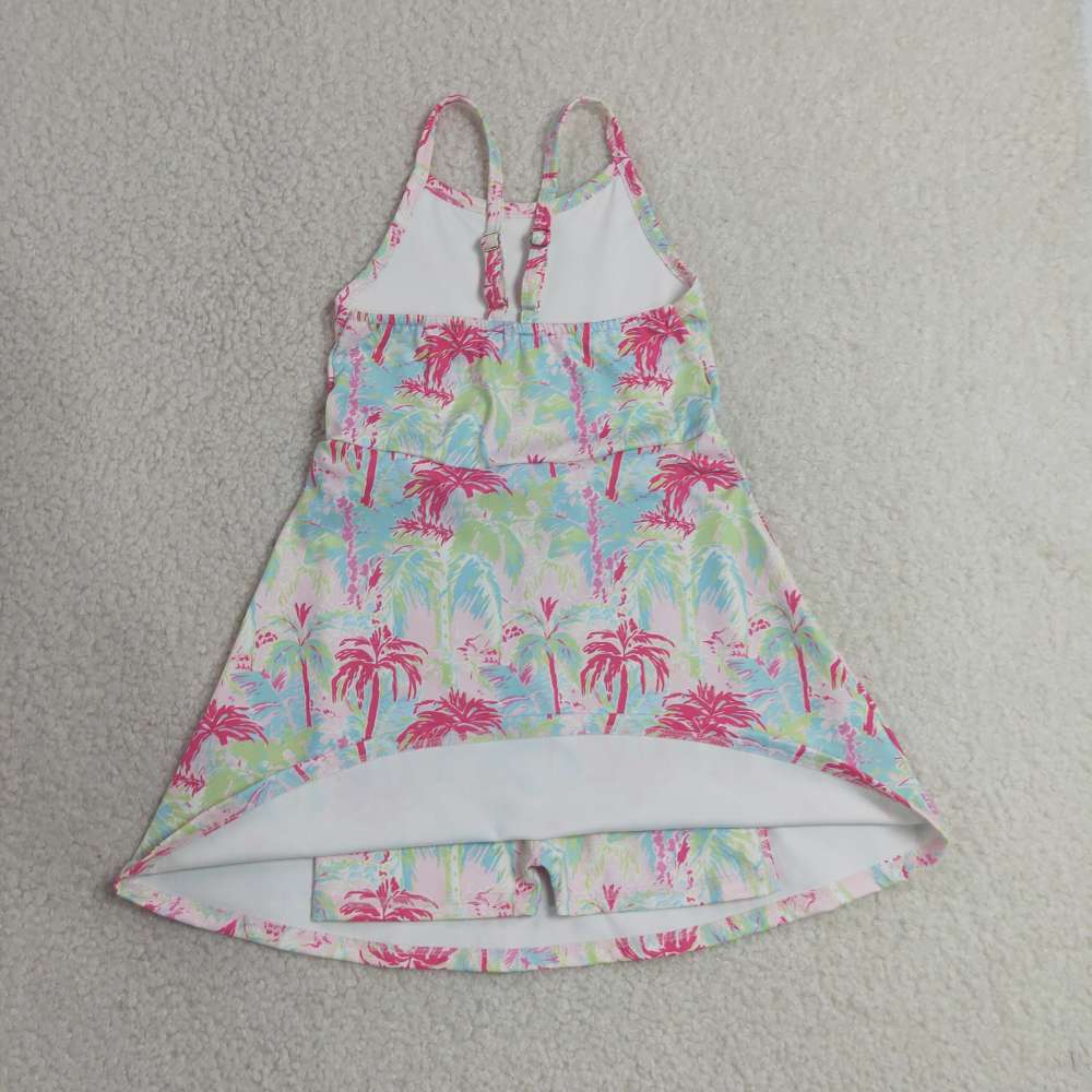 GSD3708 RTS coconut trees active girl yoga dress
