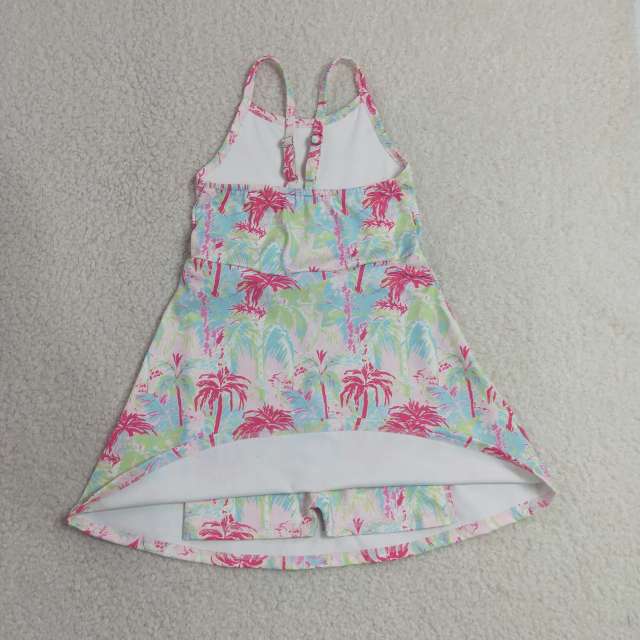 GSD3708 RTS coconut trees active girl yoga dress