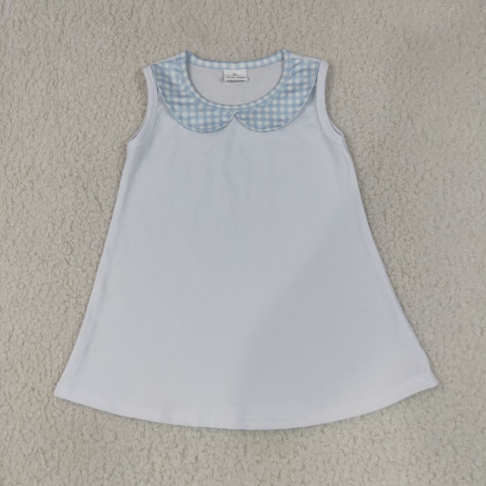 BT1847 blue white sleeveless Boy summer Top