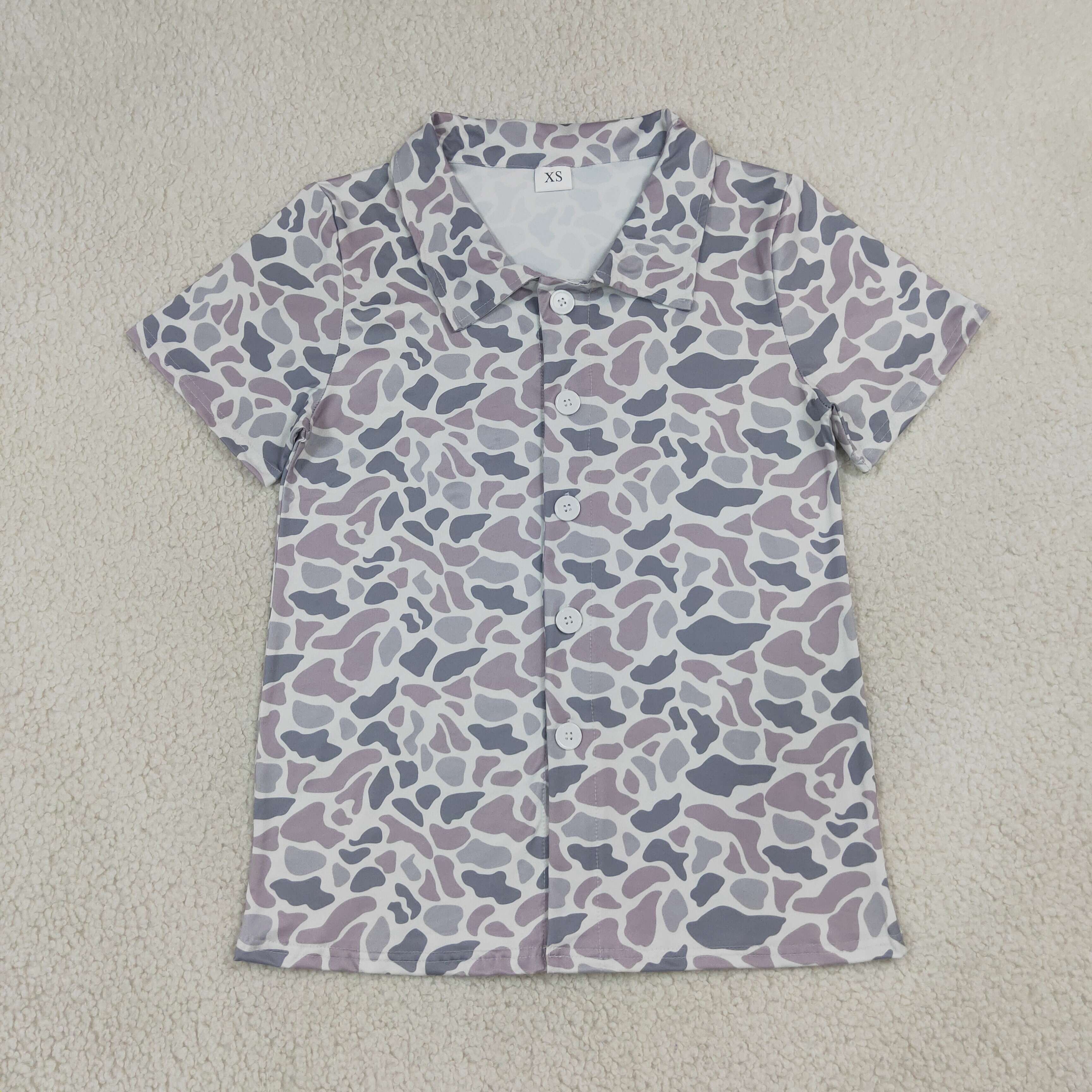 BT1609  Adult men Grey camo short sleeve  t-shirt