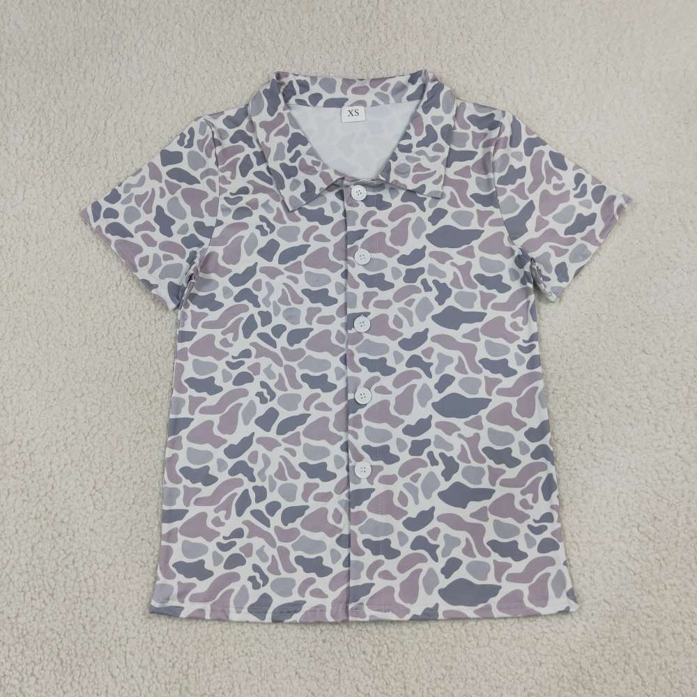 BT1609  Adult men Grey camo short sleeve  t-shirt