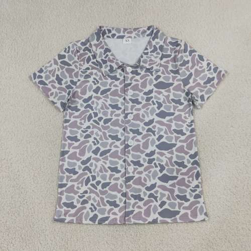 BT1609  Adult men Grey camo short sleeve  t-shirt