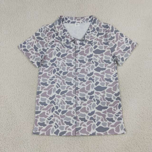 BT1609  Adult men Grey camo short sleeve  t-shirt