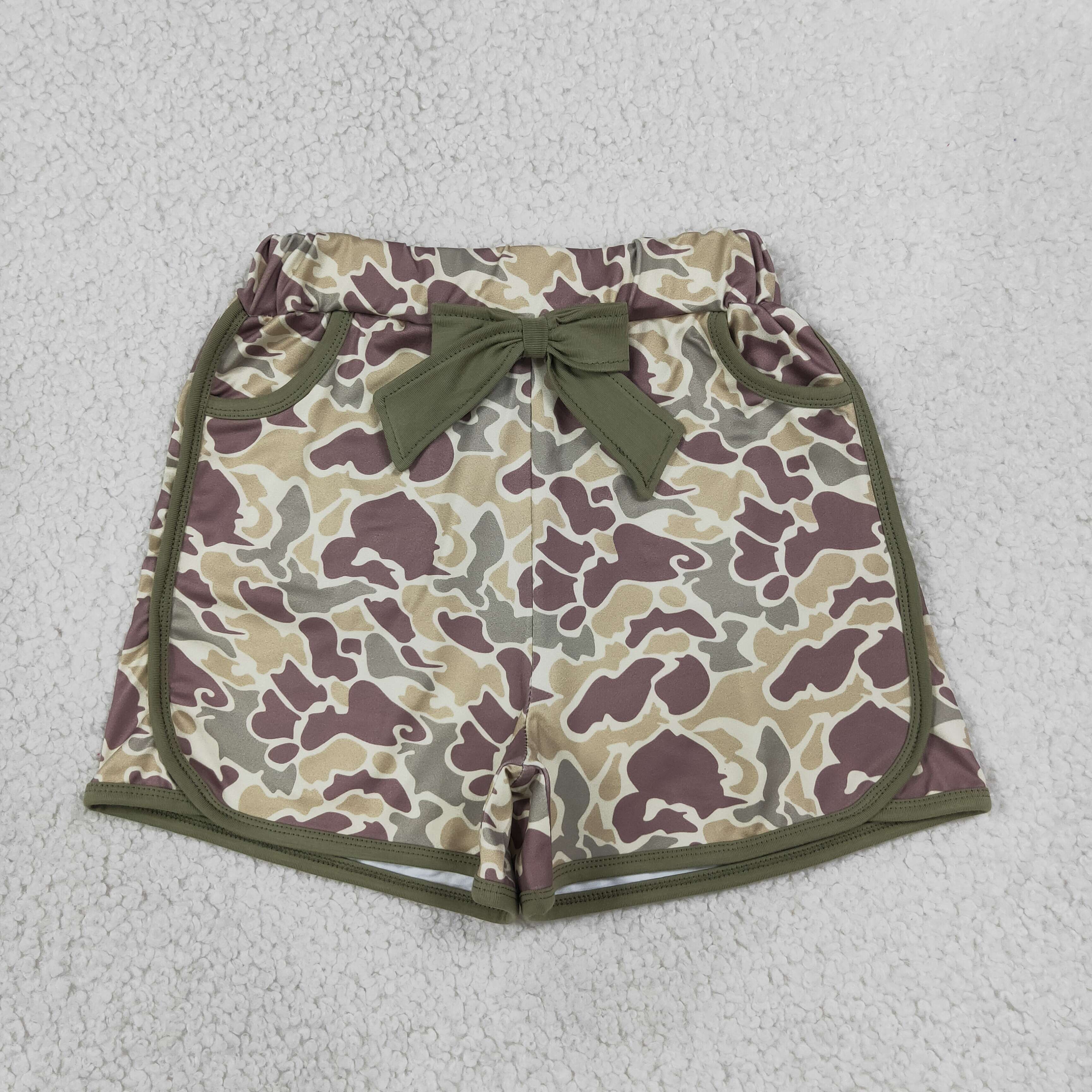 SS0690 RTS camo print girl summer shorts