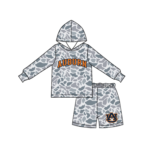 7.23 Custom  (moq 5)Baby Boys grey camo UA Team Clothes Sets