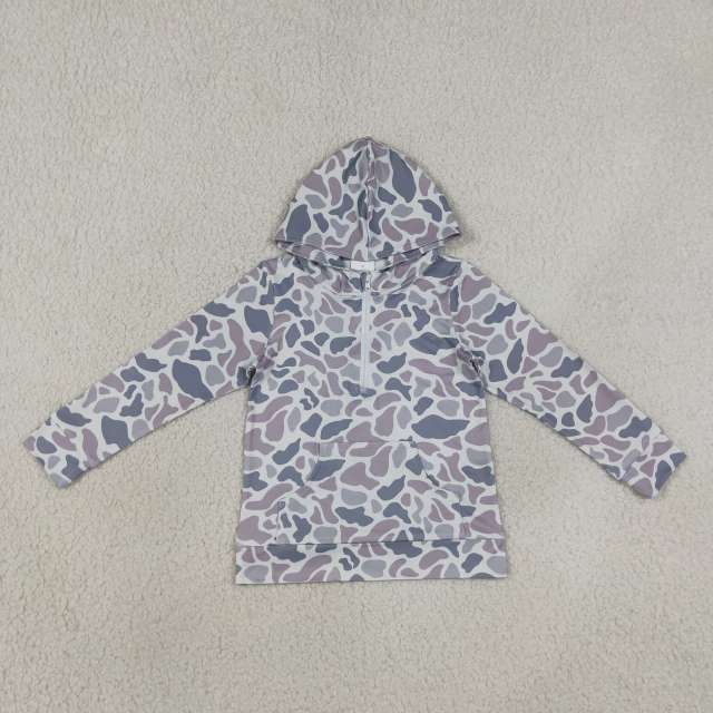RTS BT1849 light blue camo hoodie long sleeve boy pullover