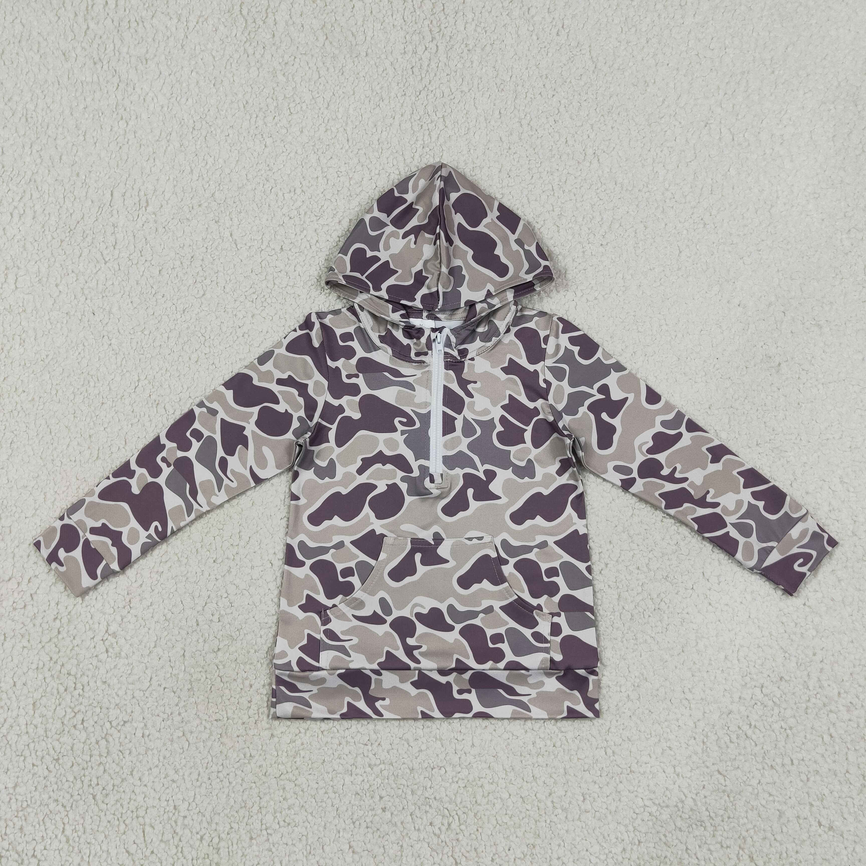 RTS BT1848  light  camo hoodie long sleeve boy pullover