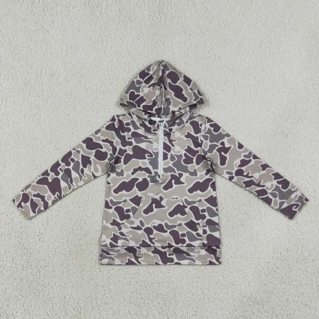 RTS BT1848  light  camo hoodie long sleeve boy pullover