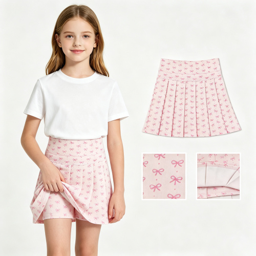 GLK0305 RTS  Pink bows kids skirt dress