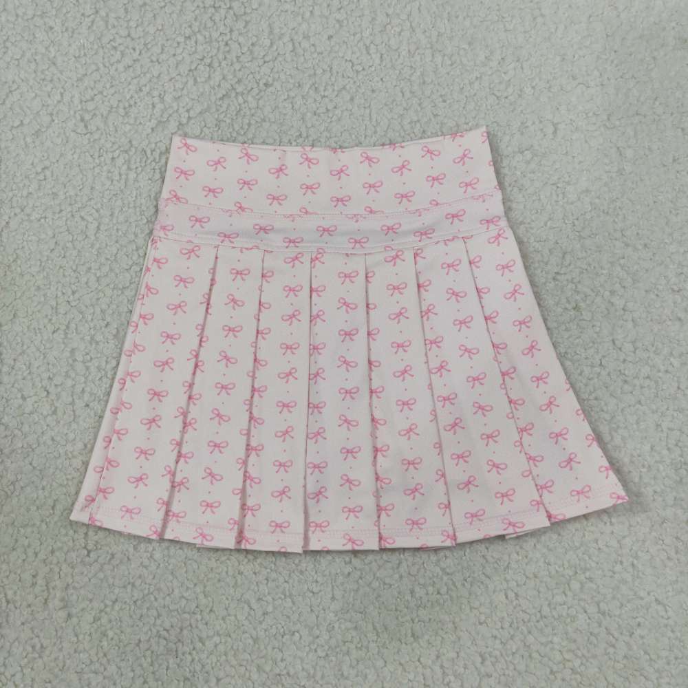 GLK0305 RTS  Pink bows kids skirt dress