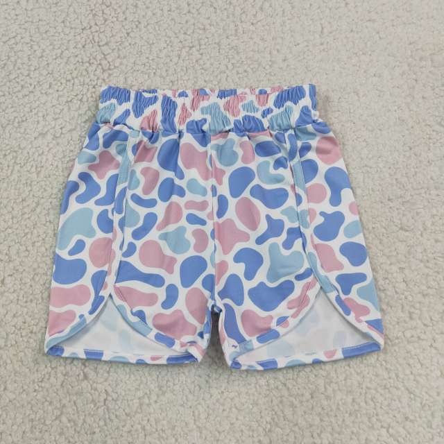 SS0856 RTS Blue pink leopard print boy summer shorts
