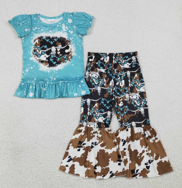 GSPO2116 Blue cattle girl western outfits