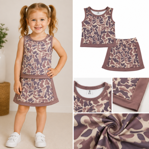 GSD4231 brown leopard print active girl yoga skirt dress