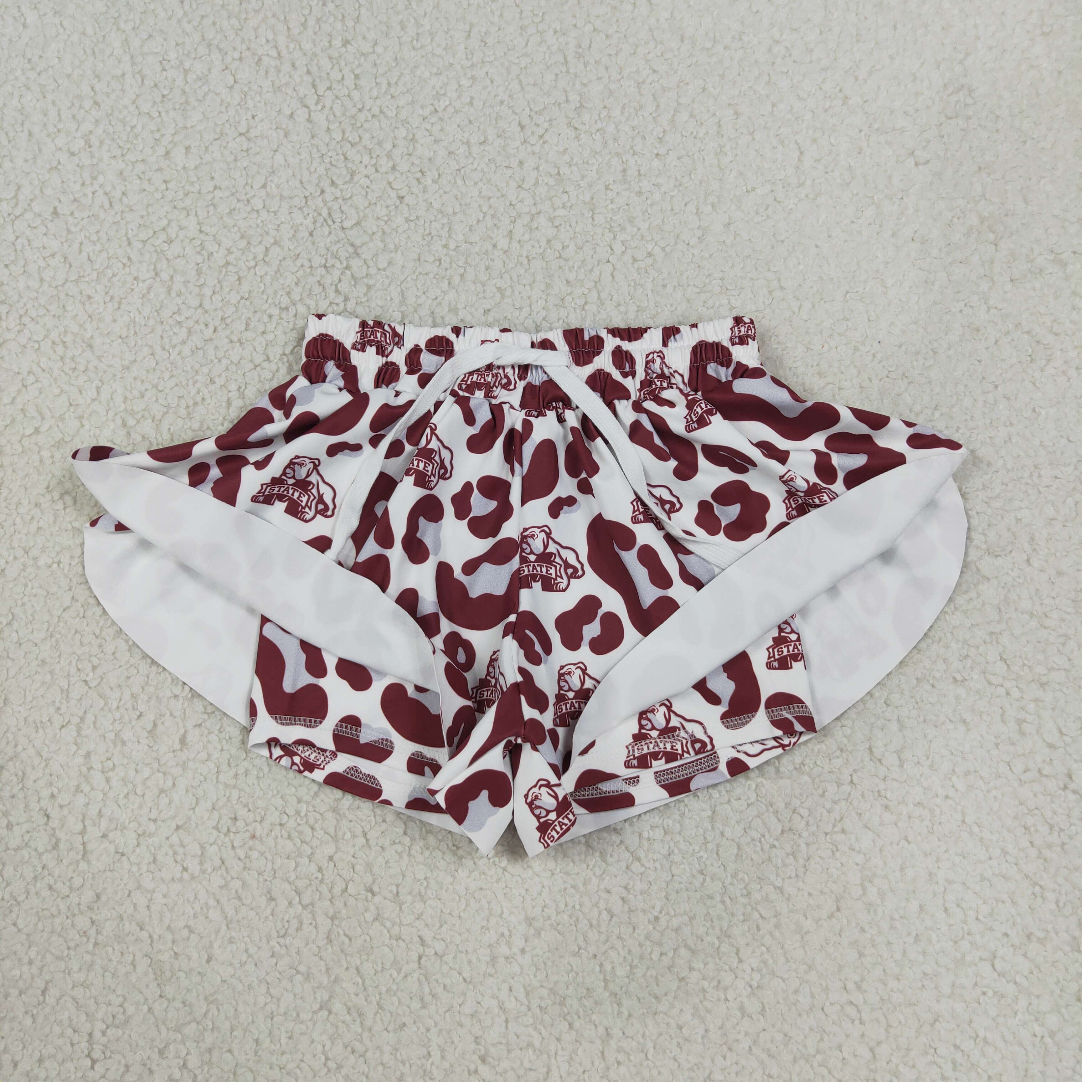 SS0820 RTS camo print girl summer school team shorts