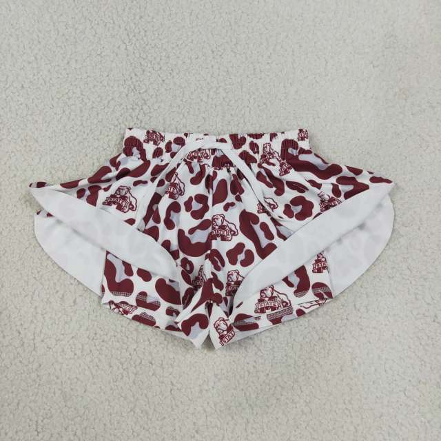 SS0820 RTS camo print girl summer school team shorts