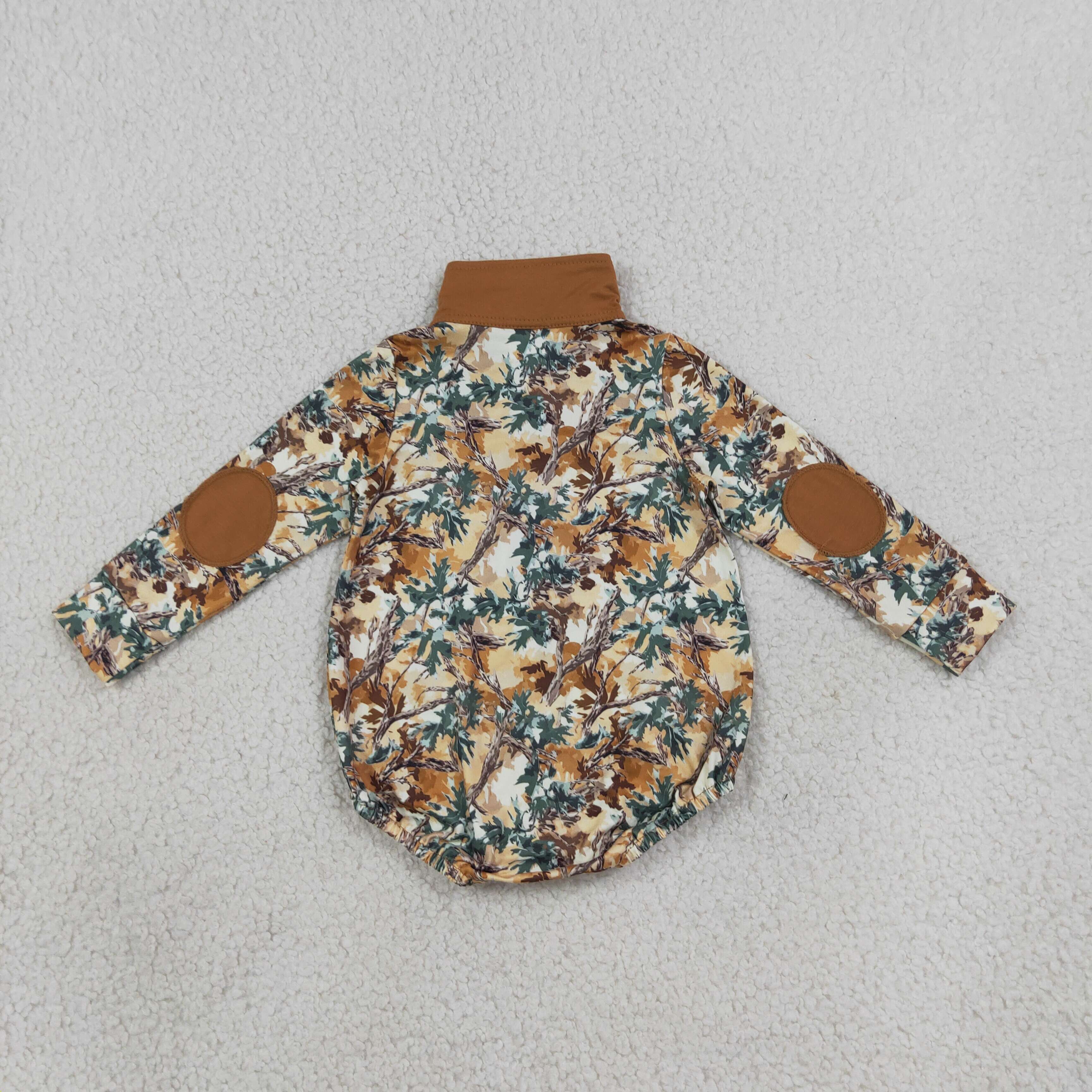 LR3048 real tree  Long sleeve zipper Romper