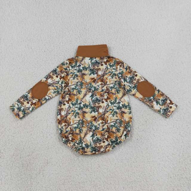 LR3048 real tree  Long sleeve zipper Romper