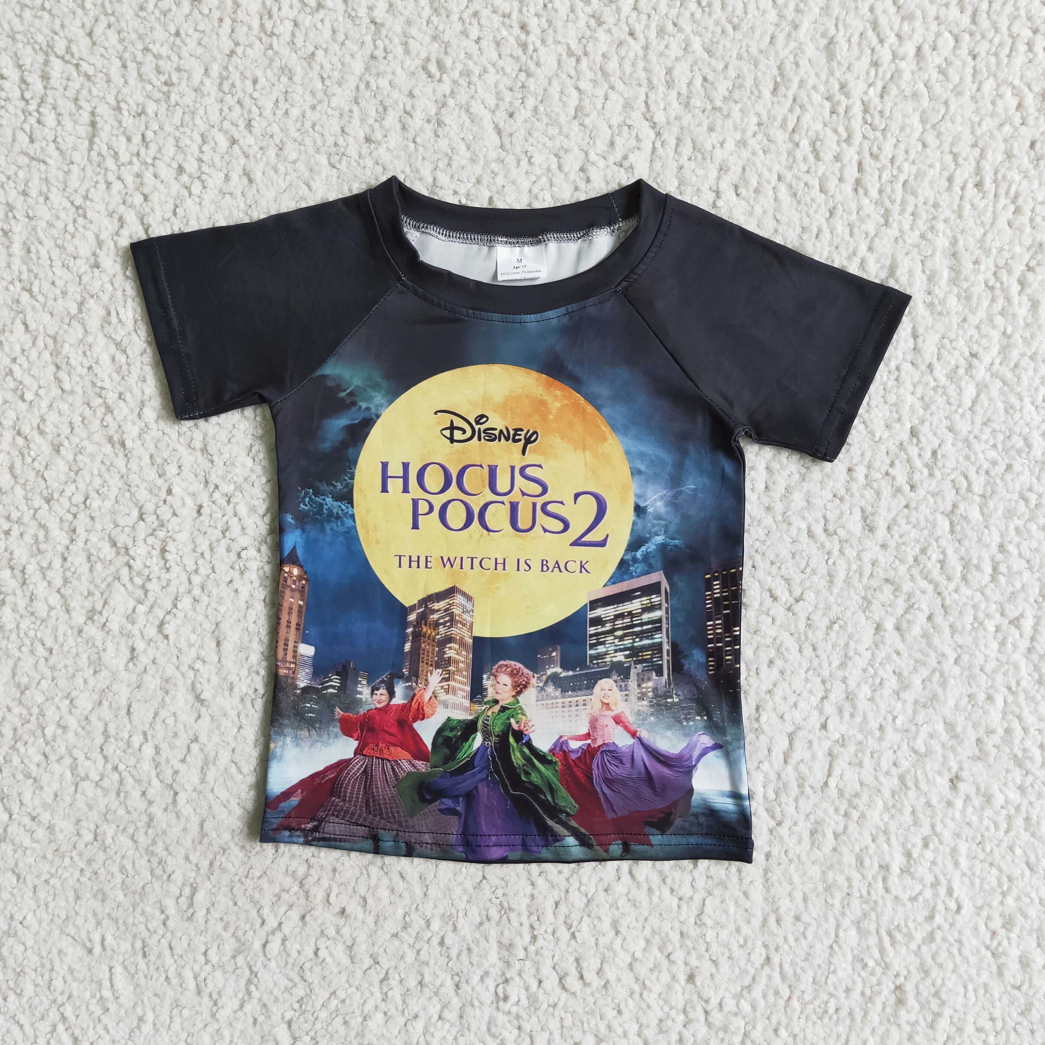 BT0026  Boy halloween cartoon  print short sleeve t-shirt
