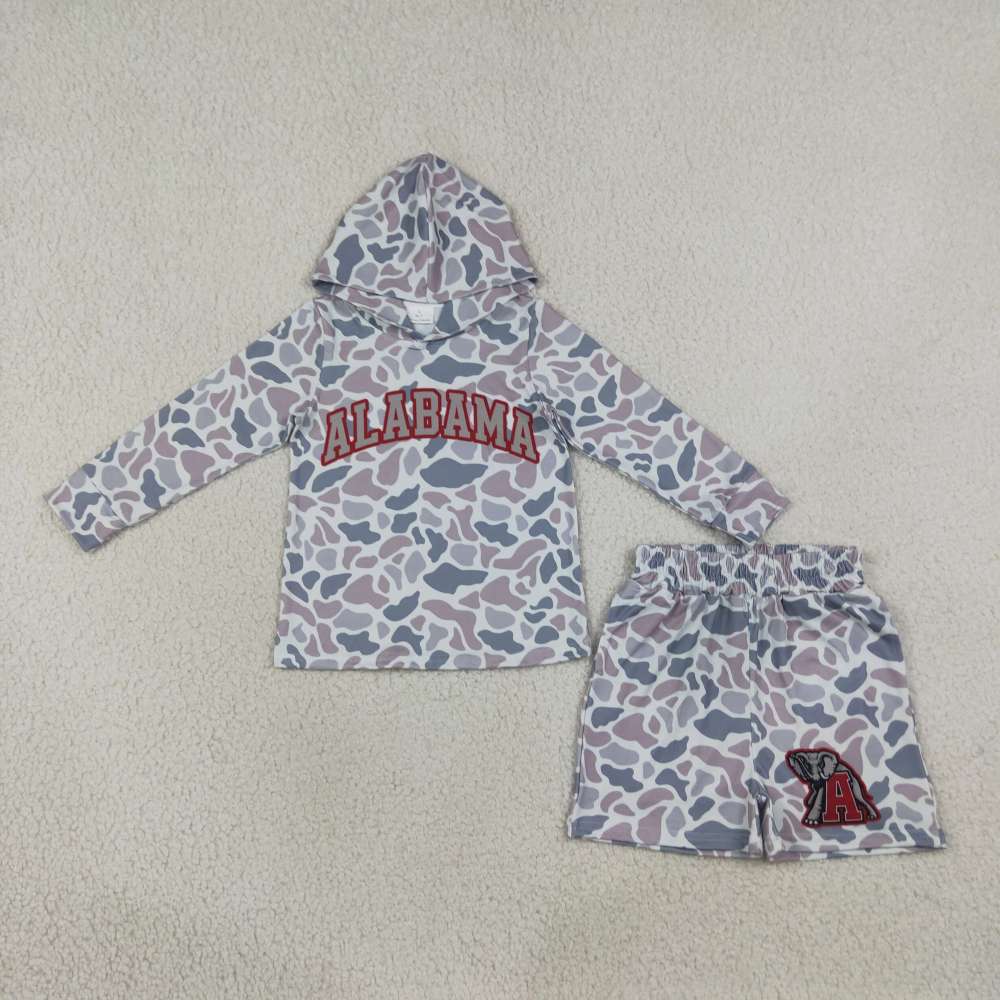 BLS0044 Baby BOYs long sleeve Team A hoodie Top Short school Team Clothes Sets
