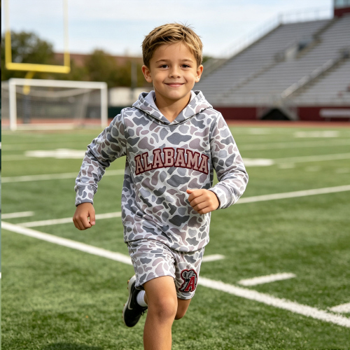 BLS0044 Baby BOYs long sleeve Team A hoodie Top Short school Team Clothes Sets