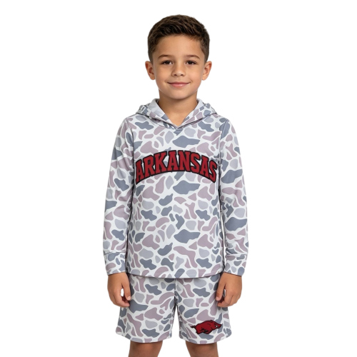 BLS0046 Baby BOYs long sleeve Team  ARKANSAS hoodie Top Short school Team Clothes Sets