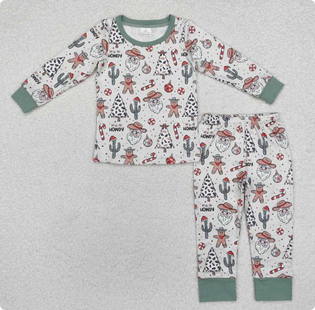 BLP0817 Baby Boys Christmas Western Tree set