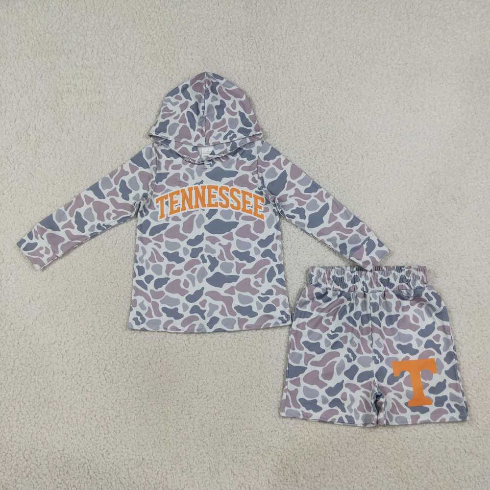 BLS0042 Baby Girls long sleeve Team TN hoodie Top Short school Team Clothes Sets