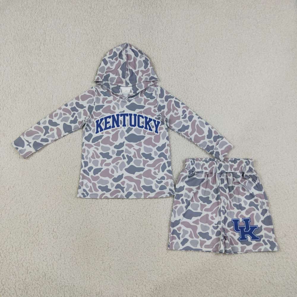 BLS0043 Baby BOYs long sleeve Team UK hoodie Top Shorts school Team Clothes Sets