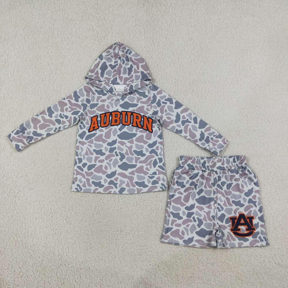 BLS0041 Baby BOYs long sleeve Team AU hoodie Top Shorts school Team Clothes Sets