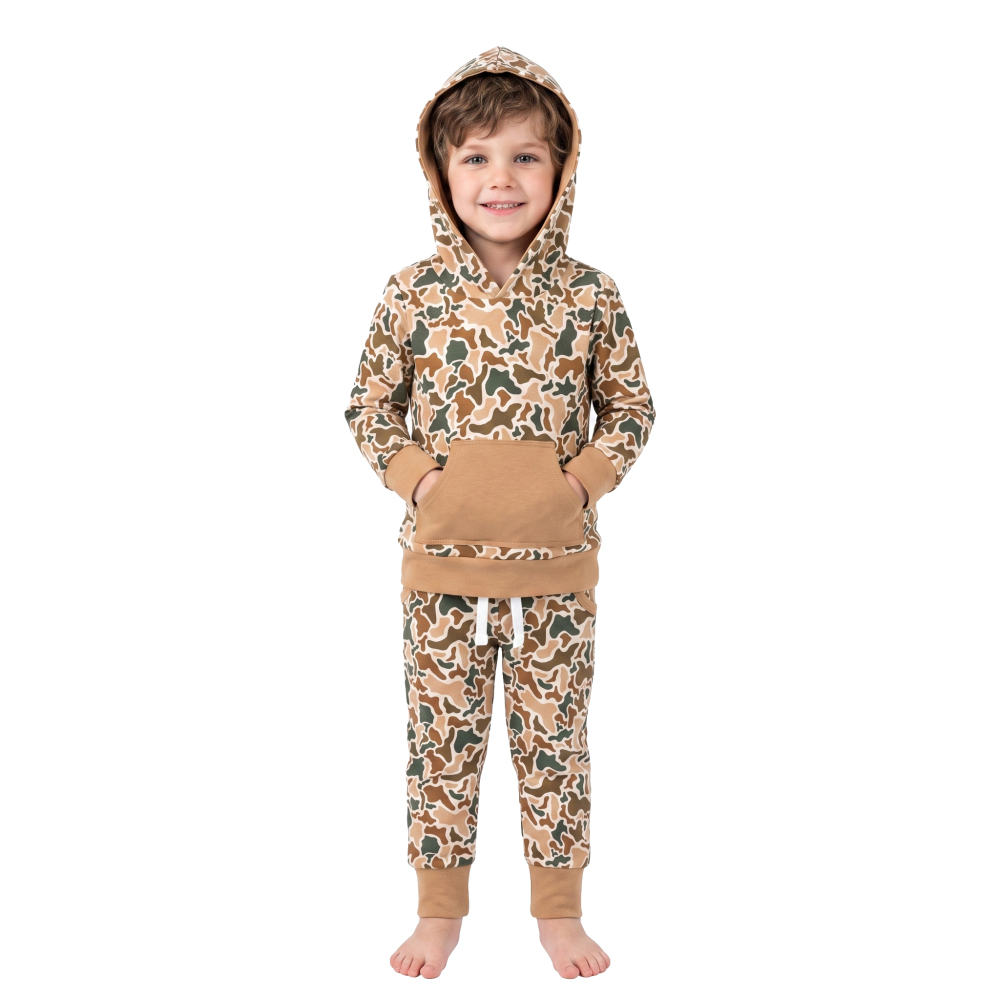 BLP1509 RTS Brown camo long sleeve boy Hoodie outfits