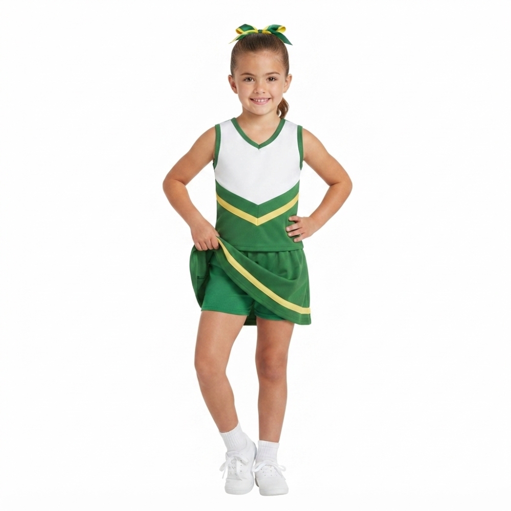 GSD4238green yellow stripe print active girl yoga skirt dress
