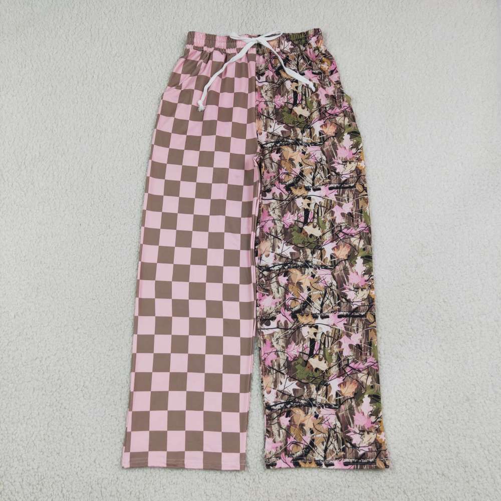 P1094 Adult women plaid 发来了leaves long pants