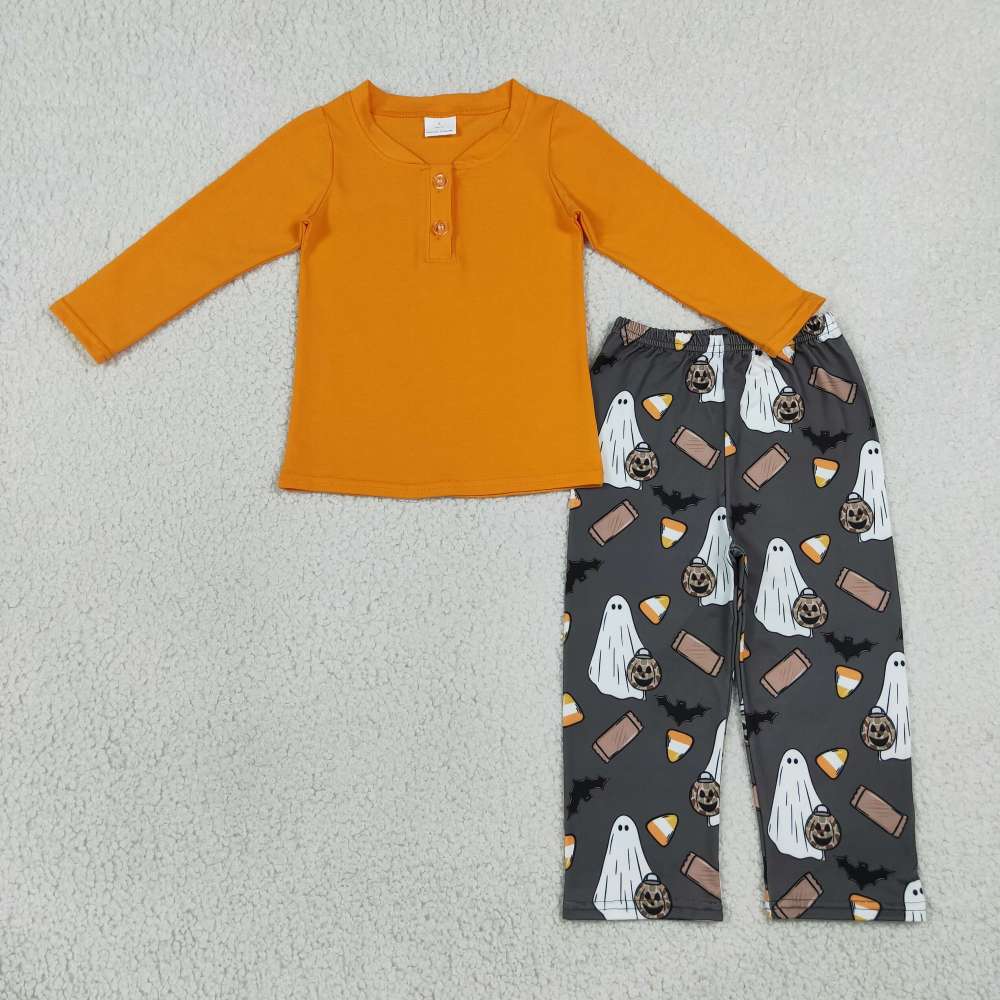 BLP1546 RTSHalloween boo lights long sleeve boy outfits