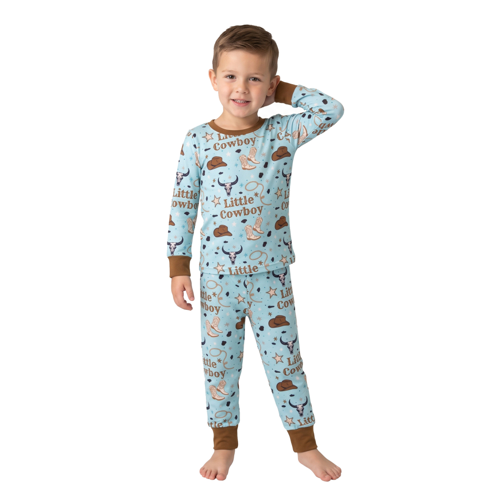 BLP1485  RTS little cowboy boots hats stars long sleeve western boy outfits