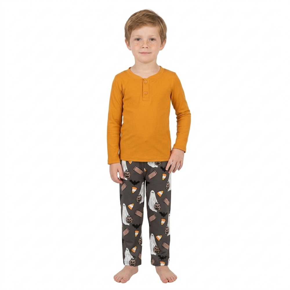 BLP1546 RTSHalloween boo lights long sleeve boy outfits