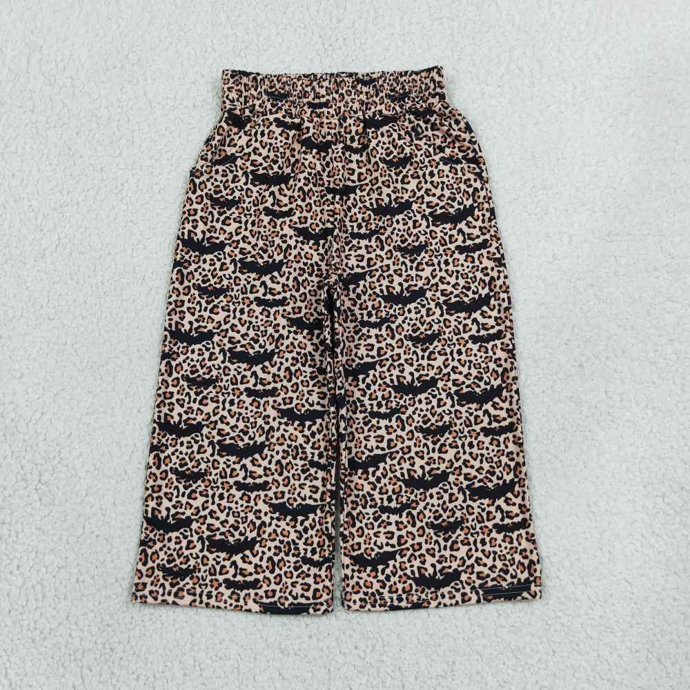 P1133  girl Halloween leopard Bat long pants