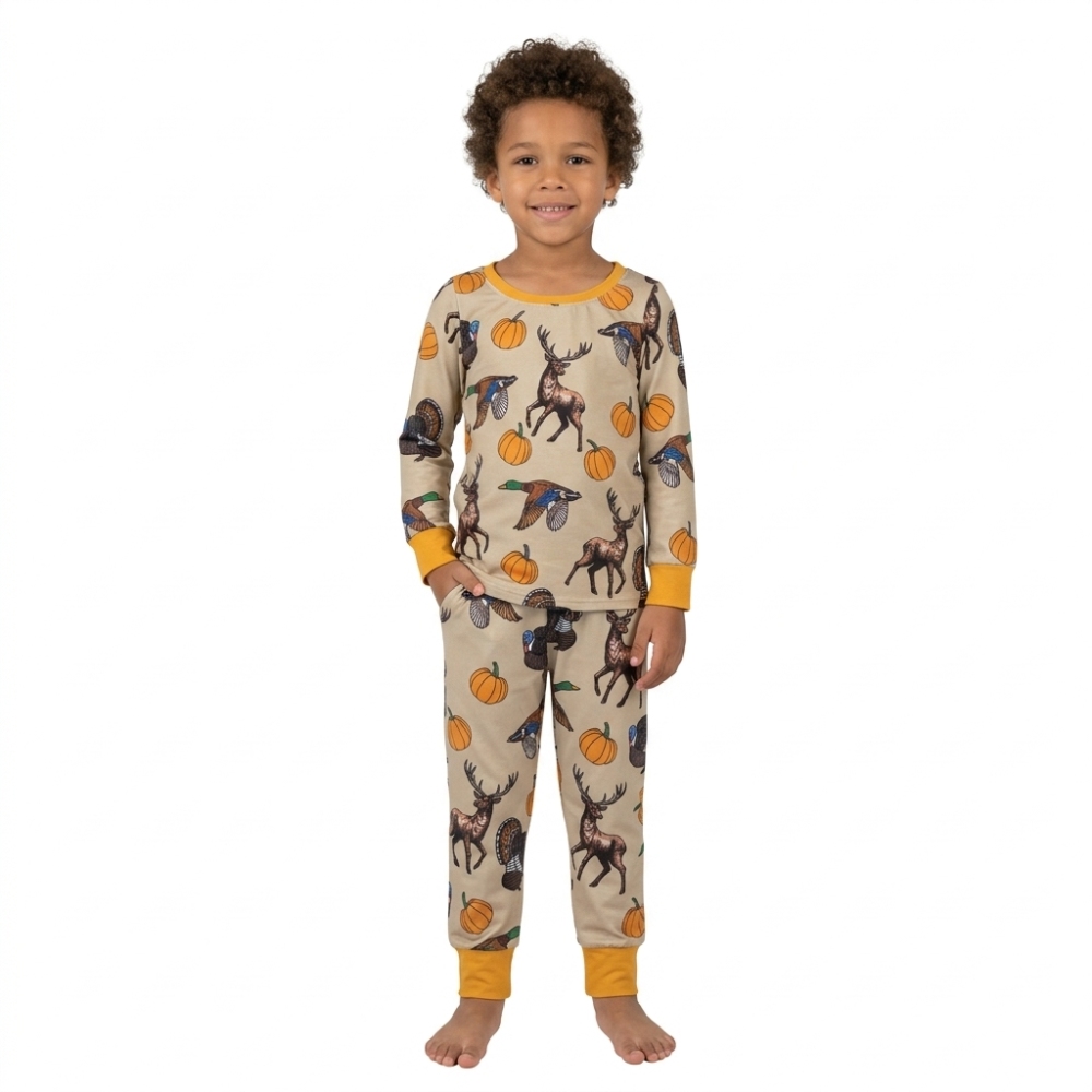 BLP1556  RTS hunting deer duck print long sleeve western boy outfits