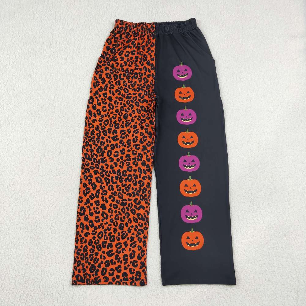 P1132  Adult women fall halloween leopard Pumpkin long pants