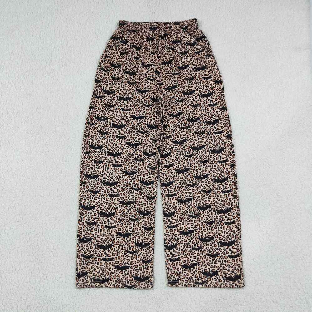 P1129  Adult women fall halloween leopard bat long pants